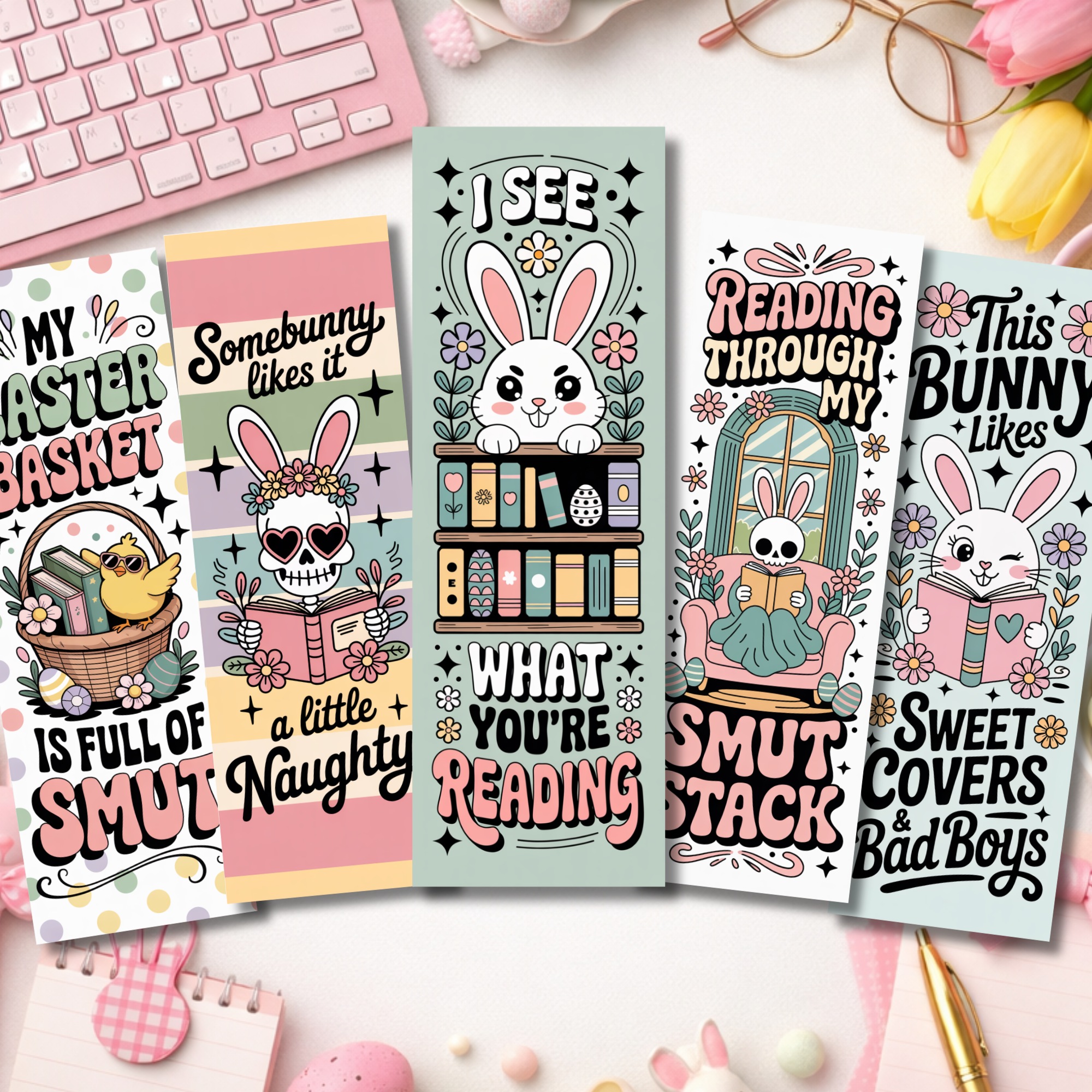 Auburn Row Design - Wholesale Bookmark - Easter Spring Smut Bookmarks6