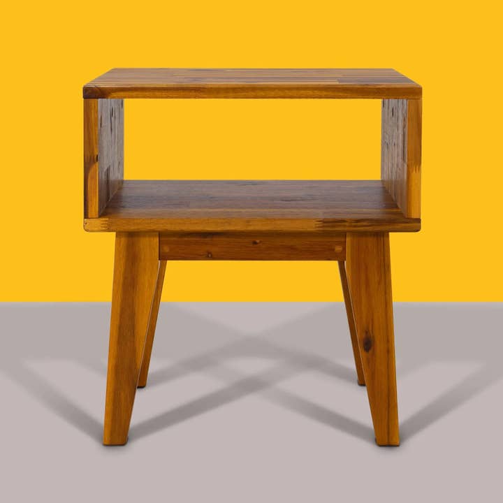 Acacia Serena Solid Wood Nightstand - Elegant and Durable Bedside Storage for wholesale by Megsu