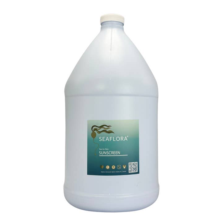 Sea to Skin Mineral Sunscreen 1 Gallon for wholesale by Seaflora Skincare