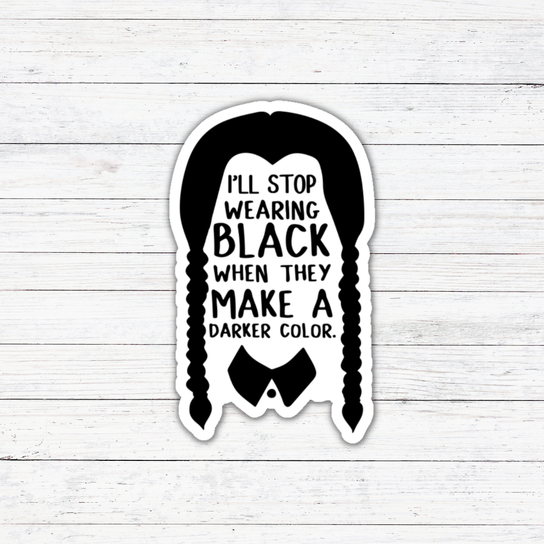 Oily Graphic Creations - Wholesale Sticker - Darker Color-Wednesday Addams Sticker/Magnet1