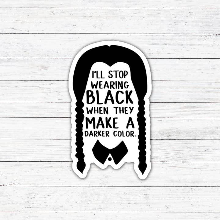 Oily Graphic Creations - Wholesale Sticker - Darker Color-Wednesday Addams Sticker/Magnet1