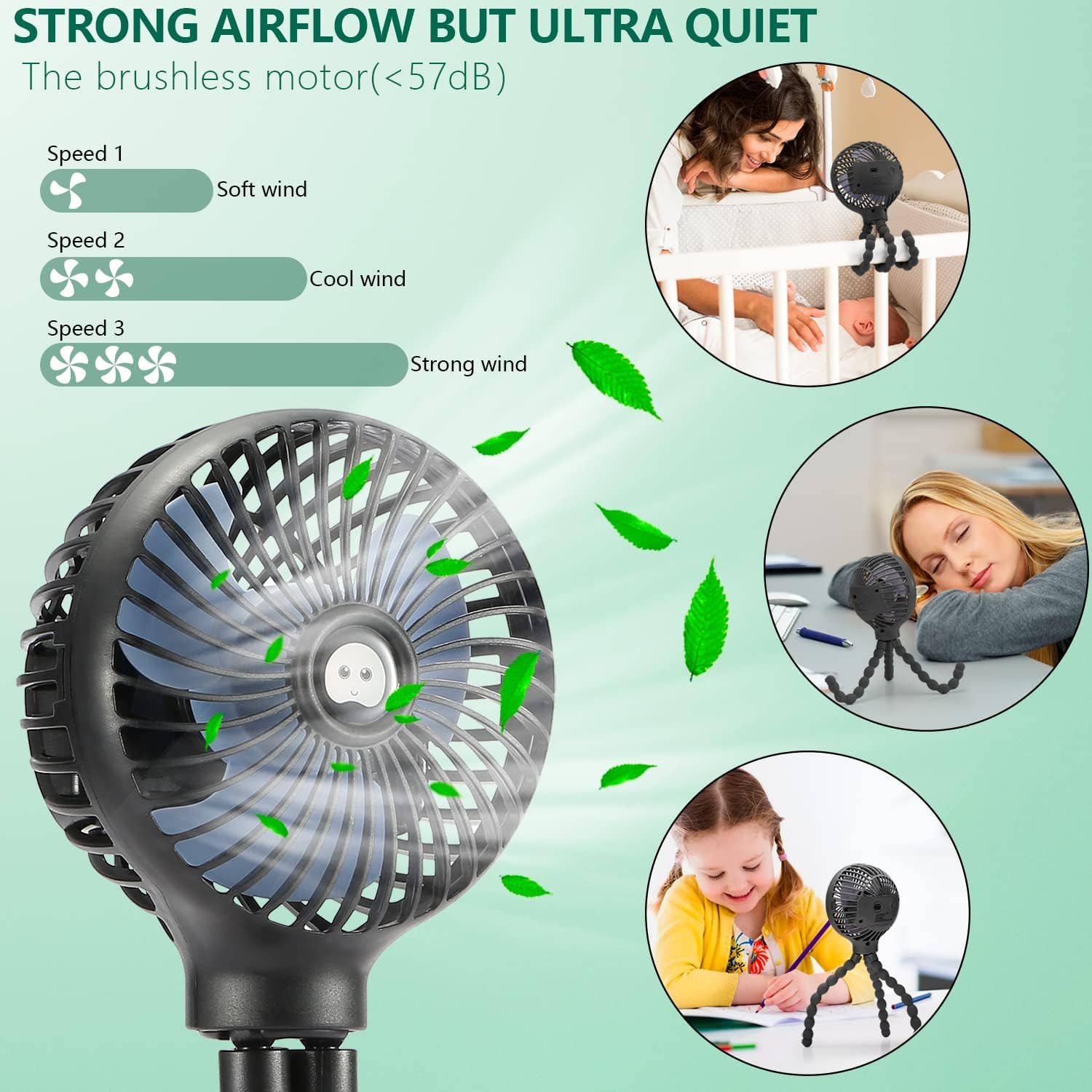 Tech Trendz - Wholesale Handheld Electric Fan - Portable Tripod Fan4