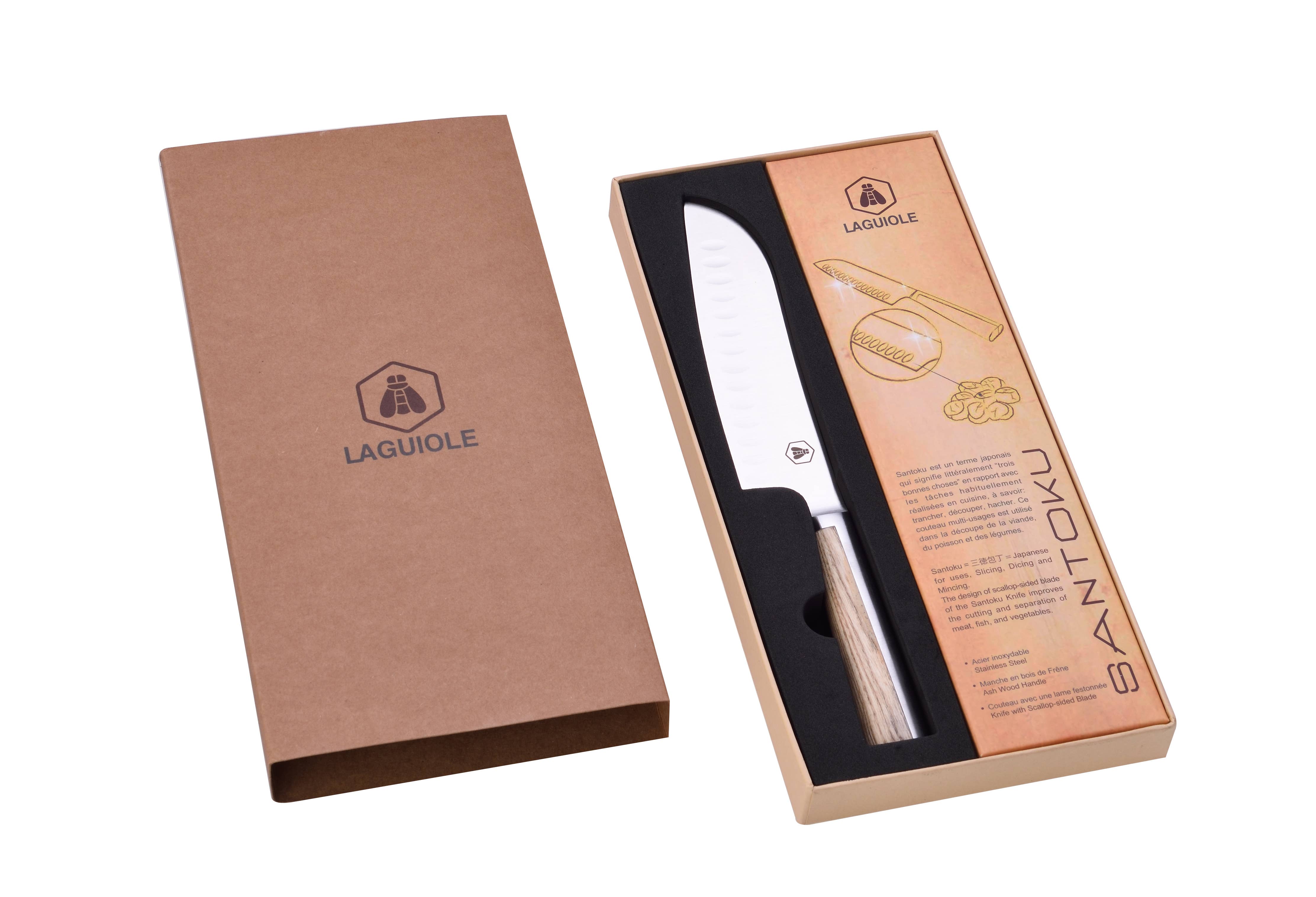 Laguiole - Wholesale Kitchen/Utility Knife - Laguiole Santoku Chef's Knife1