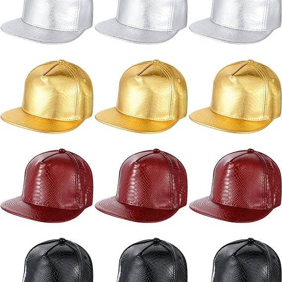 PU Leather Hip Hop Hat (Assorted Color) for wholesale by Crover