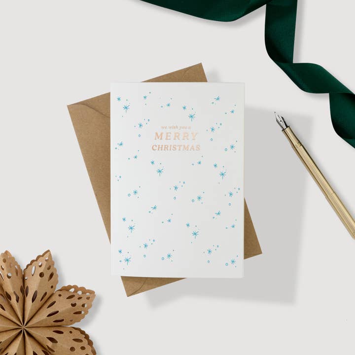 We wensen je een vrolijke kerstkaart voor wholesale door Hunter Paper Co.