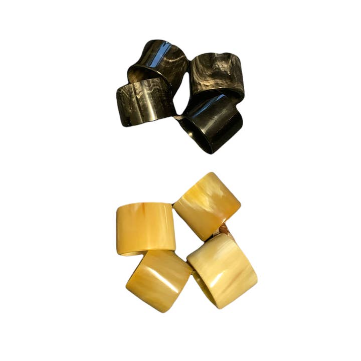 Harkiss Designs - Wholesale Napkin Ring - Horn Napkin Rings (Set of 4)2