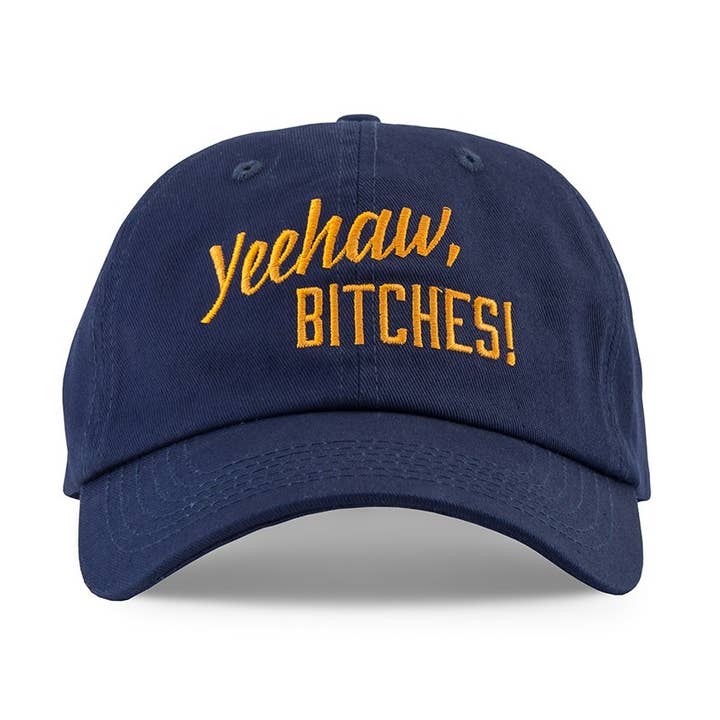Navy Blue Bachelorette Party Dad Hat - Yeehaw Bitches for wholesale by Weddingstar Inc.