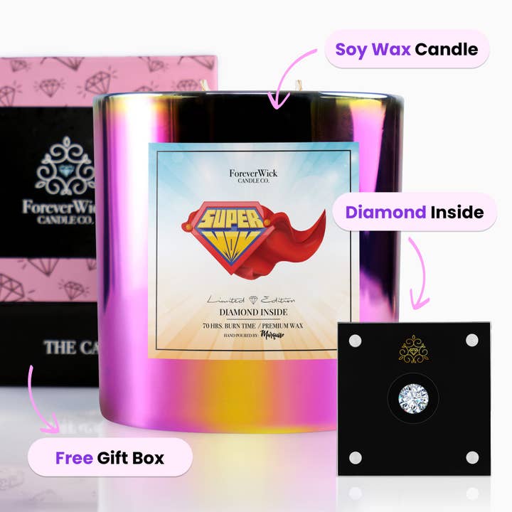 Vela de Diamante Brillante Súper Mamá para venta al por mayor de ForeverWick Candle Co