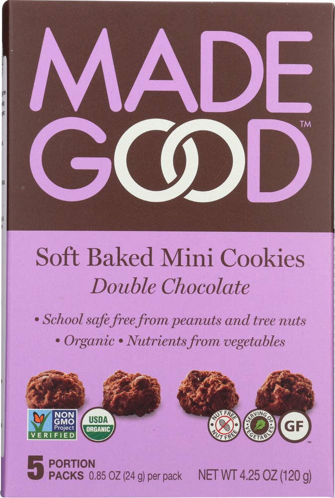 KeHE Distributors, LLC - Wholesale Cookie - MadeGood Mini Double Chocolate Cookies, 4.25 Oz