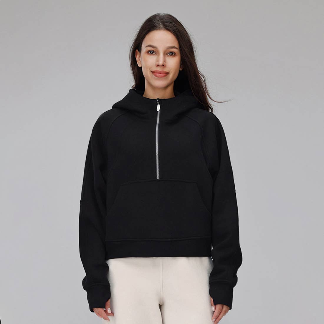Sodalemon - Wholesale Hoodie - Women's - Women Cropped Fleece Hooded Hoodie11