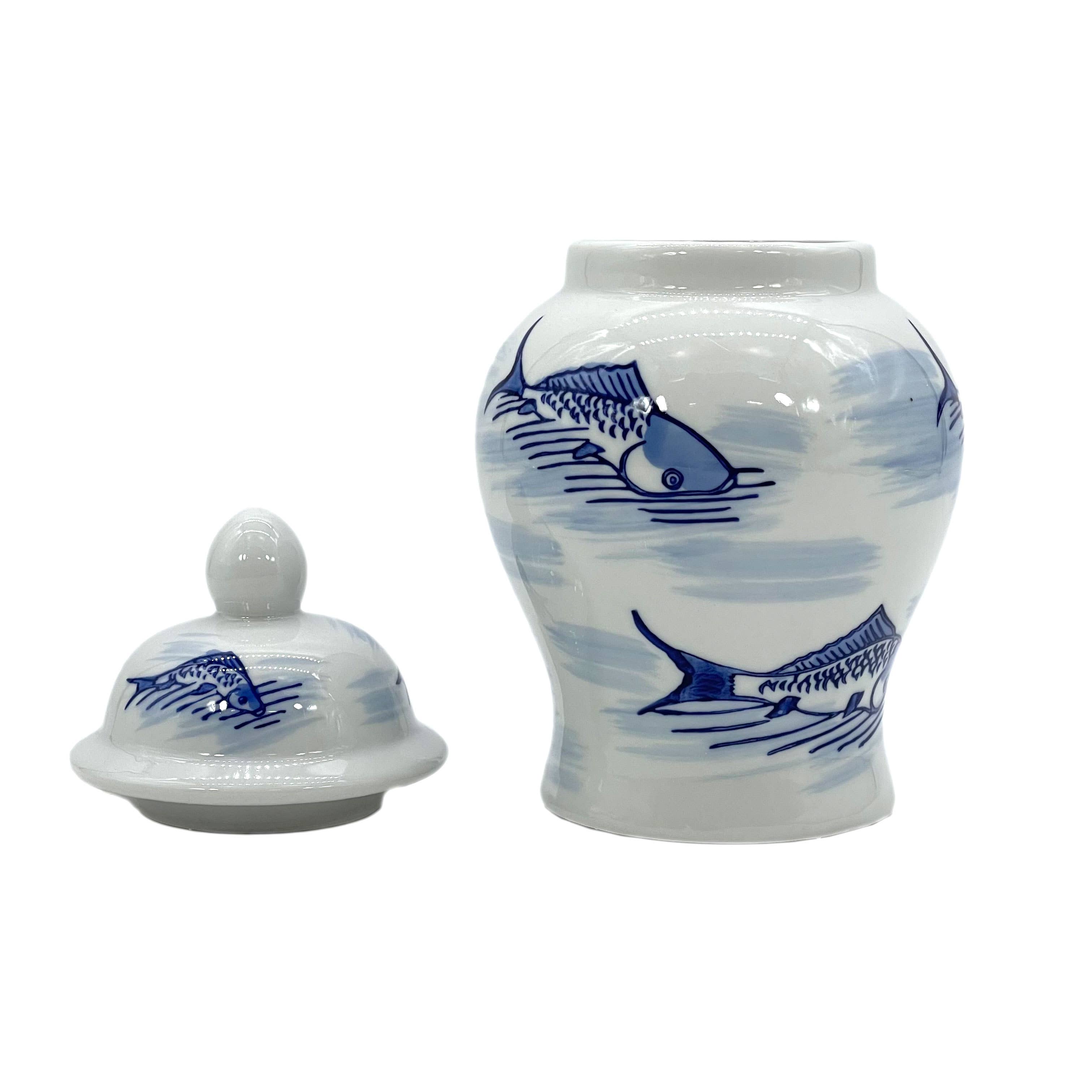Galt International Company – wholesale Decorative jar – Small Chinoiserie Ceramic Decorative Tea & Ginger Jar 8"59