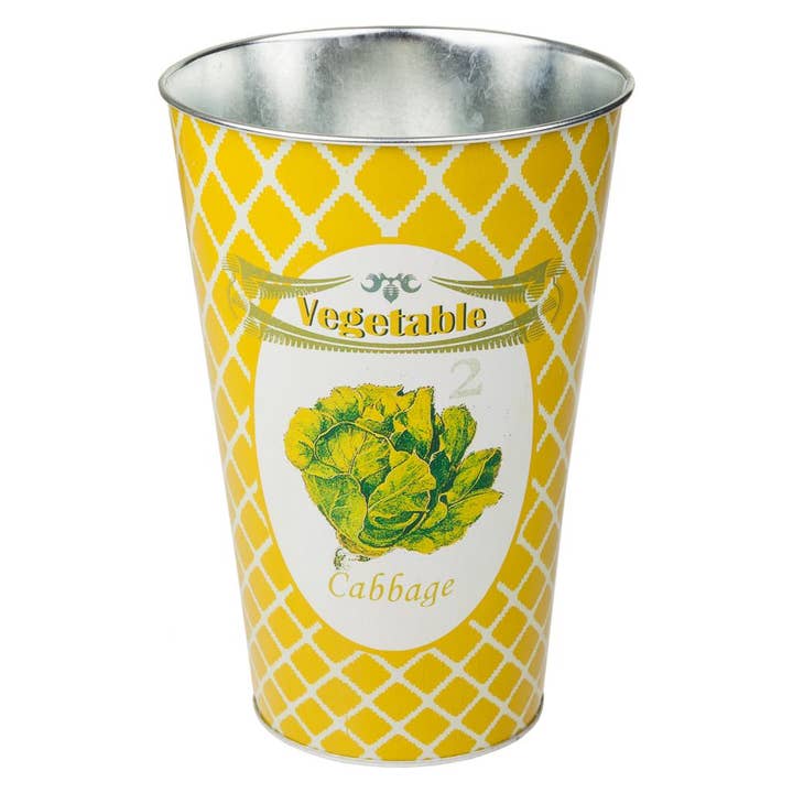 Cubo de metal decorado para venta al por mayor de Creaciones Meng