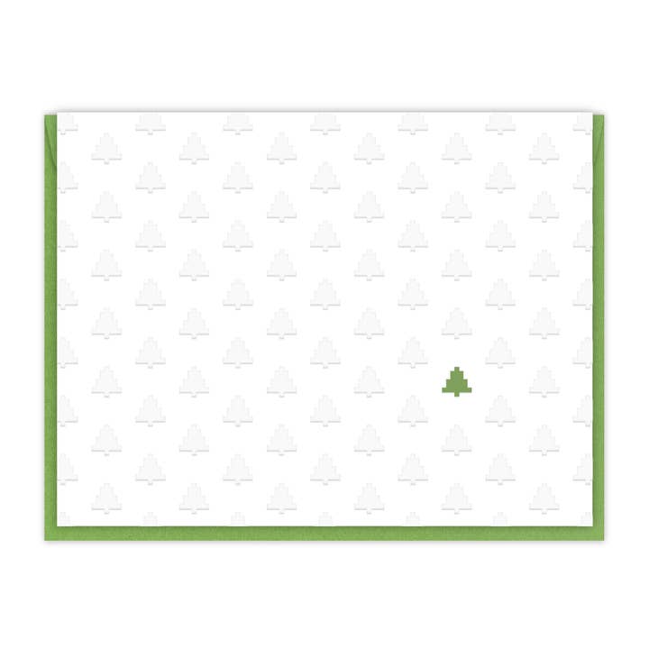 Árvores de Natal Padrão | Tipografia Holiday Card por atacado de Spacepig Press