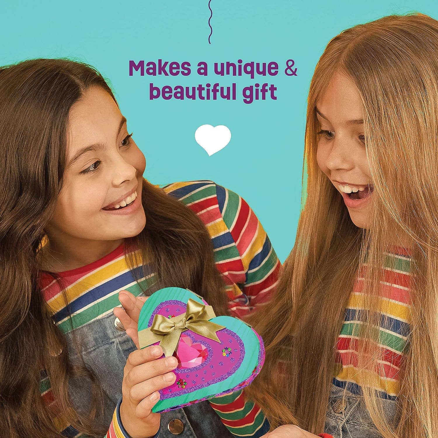Dan&Darci - Wholesale DIY Craft Kit - Kids - Paint Your Own Wooden Kids Heart Treasure Box5