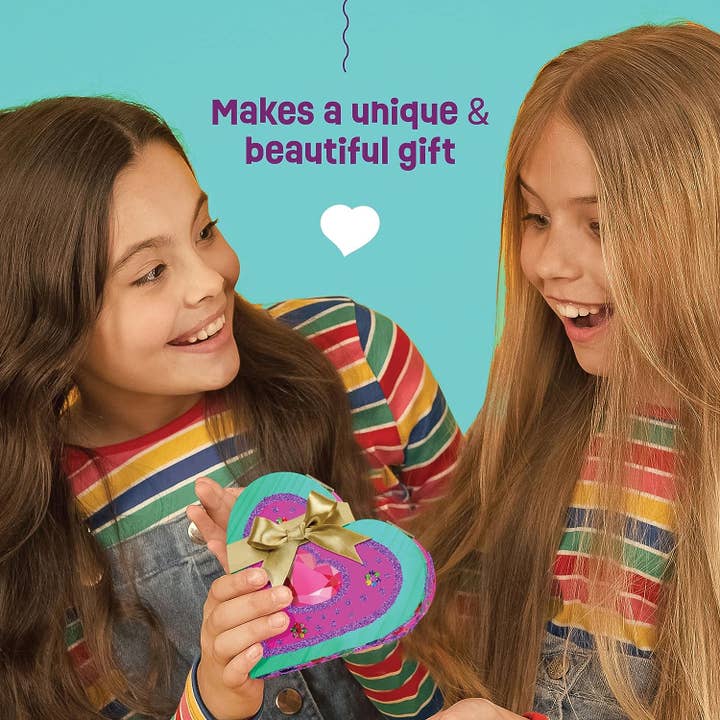 Dan&Darci - Wholesale DIY craft kit – Child - Paint Your Own Wooden Kids Heart Treasure Box5