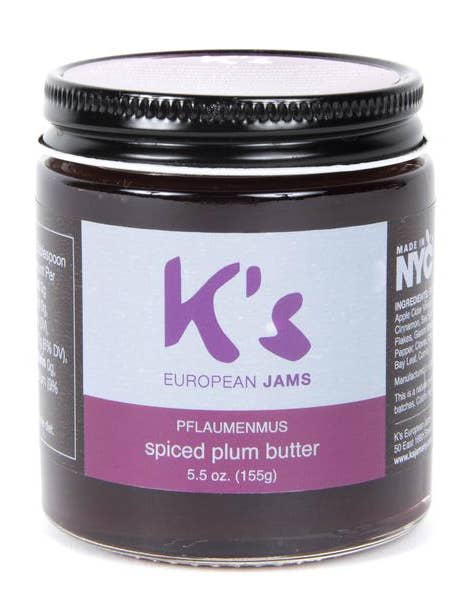 Pflaumenmus (Duitse stijl gekruide pruimenboter) 5.5 oz voor wholesale door K's EUROPEAN JAMS LLC