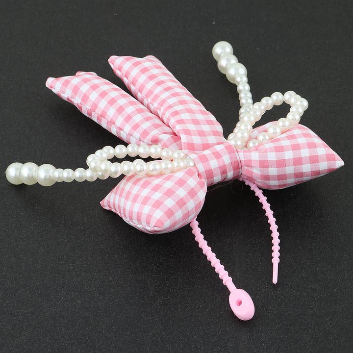 3AM BY H&D ACCESSORIES - Wholesale Purse/Bag Accessory - Women's - Pearled Plaid Ribbon Bag Charm4