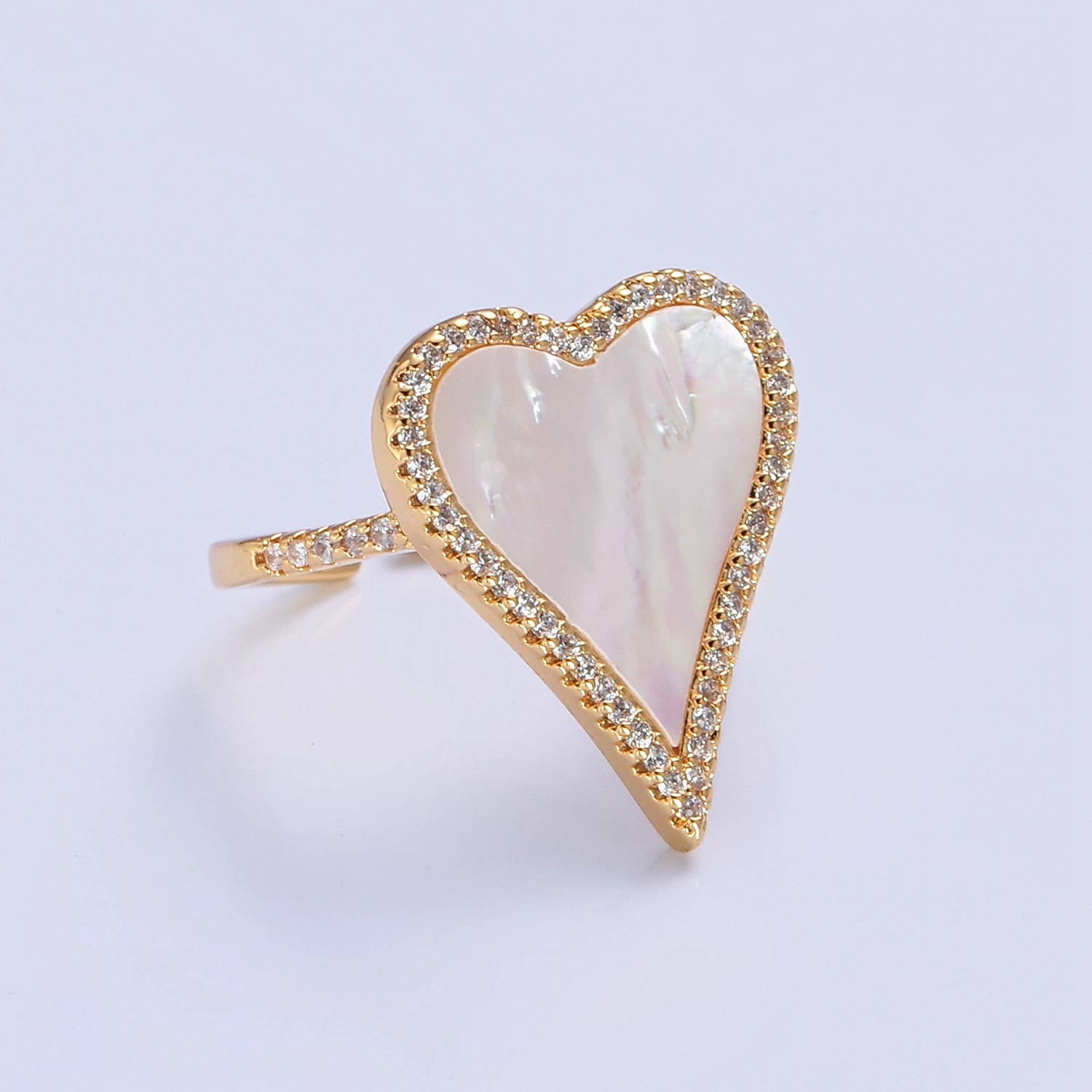 Aim Eternal – wholesale Cocktail/statement ring – Colorful Heart Framed Open Casual Ring O2198 O2199 O22002