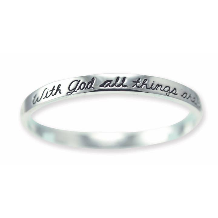 Abbey + CA Gift - Wholesale Bangle Bracelet - Silver Sentiments Message Bangles