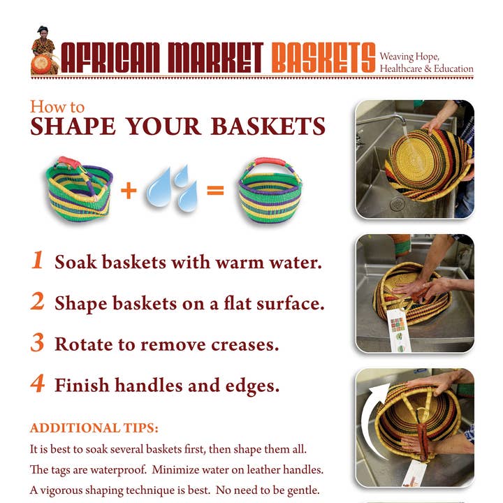 African Market Baskets - Wholesale Basket - African Bolga Baskets : Navy/Nat. Mini w/Leather (G-149AN+)4