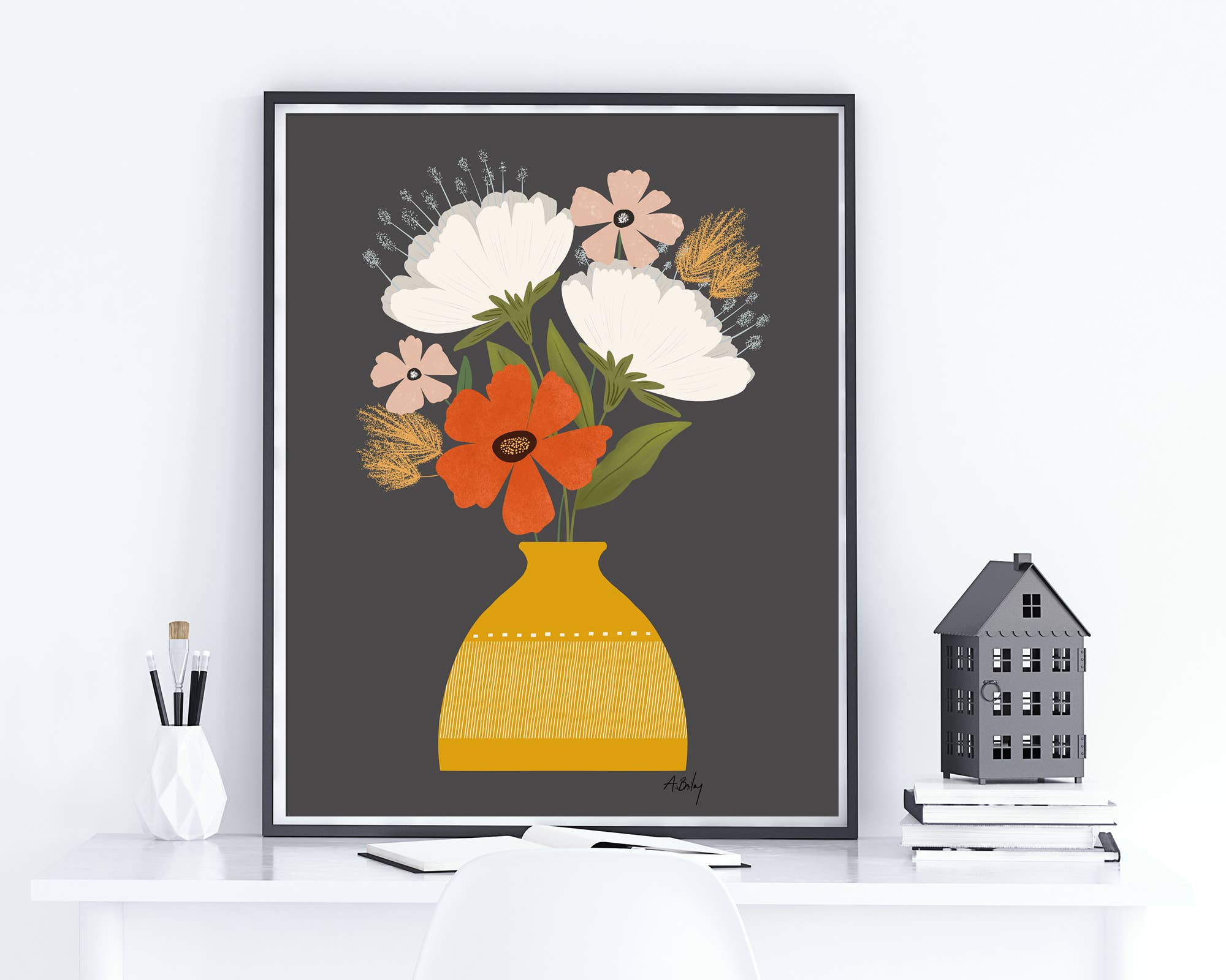 Annie Bailey Art - Wholesale Art Print - Old Fashioned - floral illustration prints1