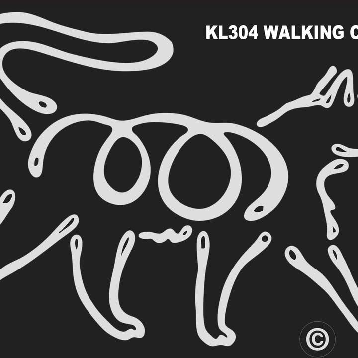 Pet Gifts USA, LLC - Vente Autocollant mural - Chat Marcher K-line Fenêtre Tatouage