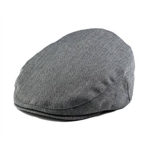 Casquette grise Herringbone Flat Driver pour la vente par Born To Love
