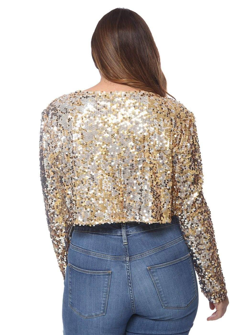 Anna Kaci Wholesale - Wholesale Jacket - Women's - Plus Size Sequin Bolero1