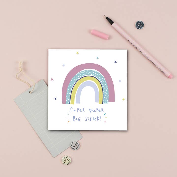 Big Sister Card for wholesale by Hey Little Ginger