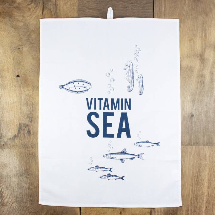 Bow & Hummingbird - Wholesale Tea Towel - Maritime Tea Towel Vitamin Sea