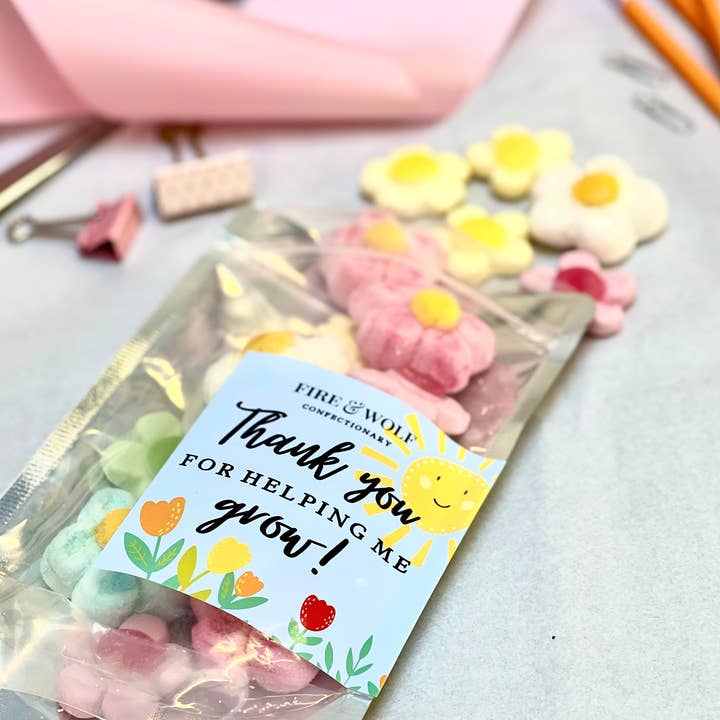 Fire & Wolf - Wholesale Gummy - Teacher Flower Sweets | Helping Me Grow