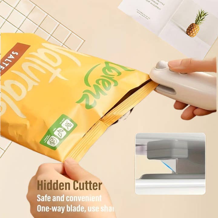 Modpopdeco - Wholesale Kitchen tool/gadget - Handheld Instant Seal Bag Closer Magnetic Sealer Machine Portable Rechargeable Compact Design for Food Snacks Preservation Compatible with Ziplock Foil Bags1