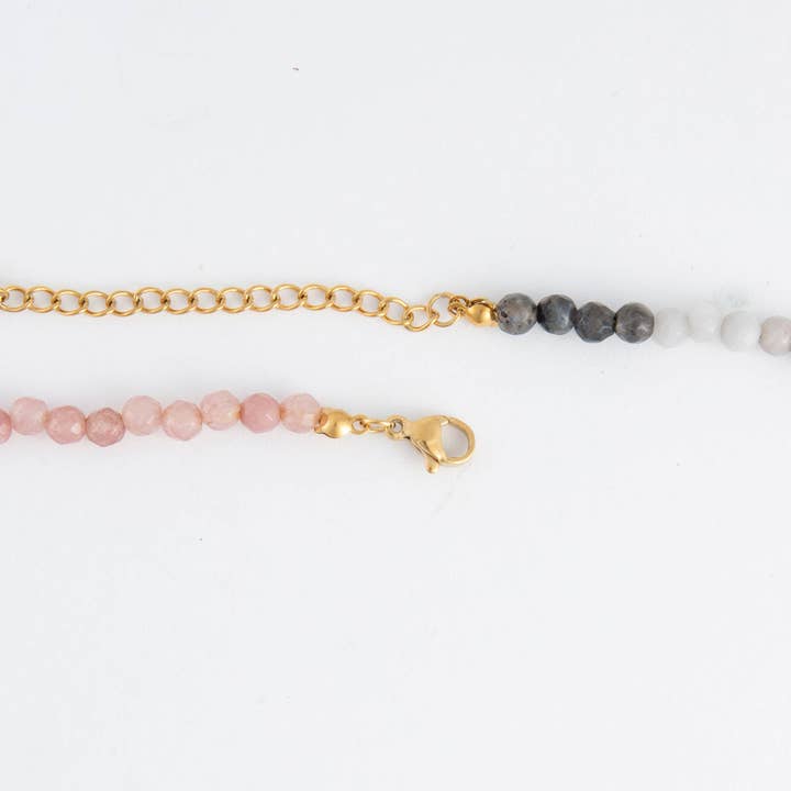 Elsie & Zoey - Wholesale Beaded/Pearl Necklace - Maren Genuine Aventurine Stone Ombre 15" Beaded Necklace19