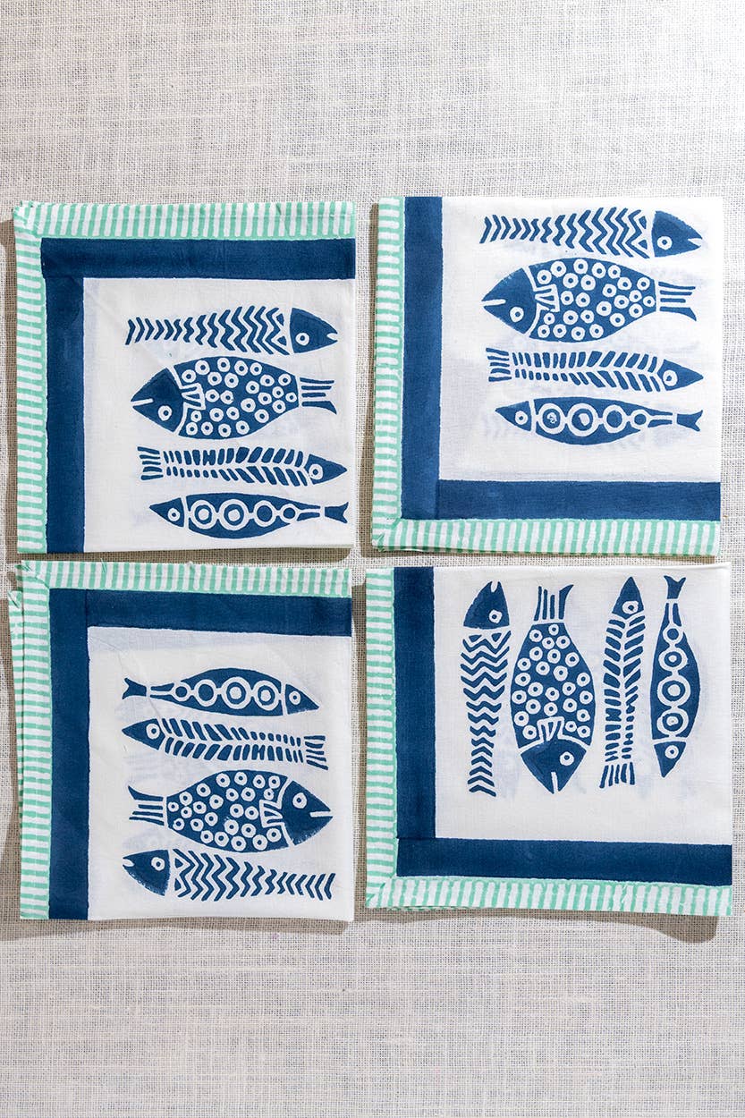Sevya Handmade – wholesale Dinner & cloth napkin – Fish Napkin Set1