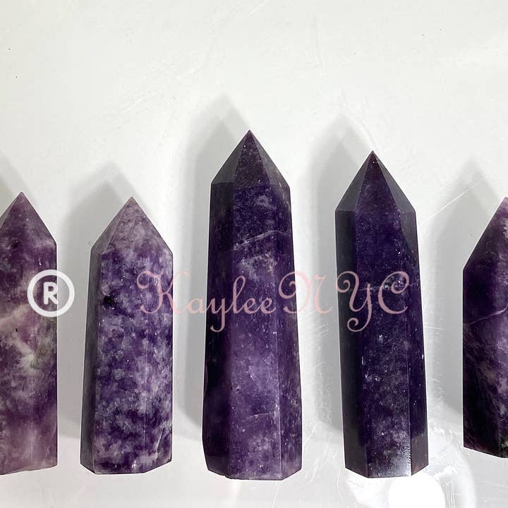 KayleeNYC - Wholesale Spiritual Stone/Crystal - Wholesale Lot 1 lb Natural Lepidolite Tower Obelisk Point Wand Crystal Energy Healing6