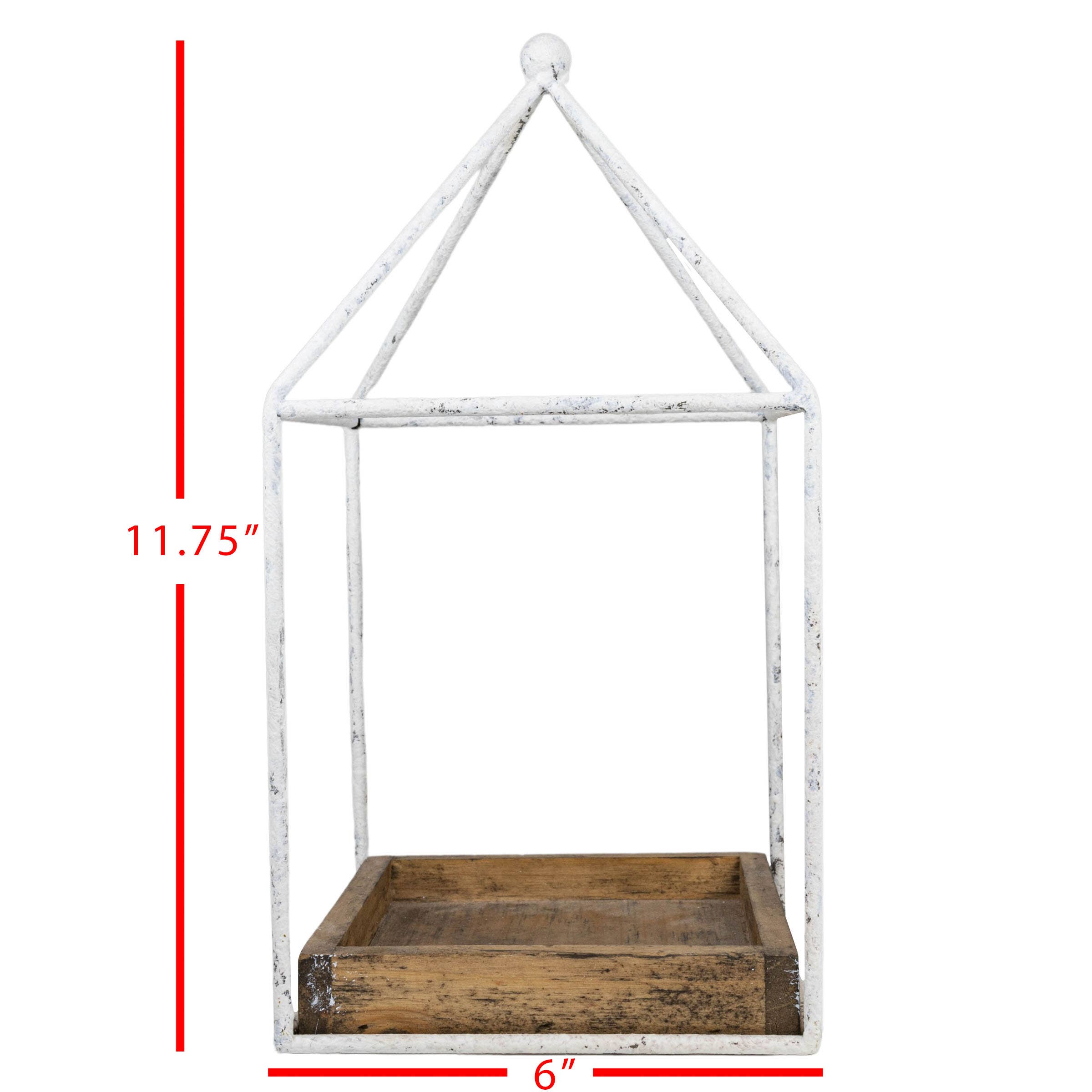 Foreside Home & Garden - Wholesale Decorative Tray - SALE - Belle Platform Tray White Metal & Wood5