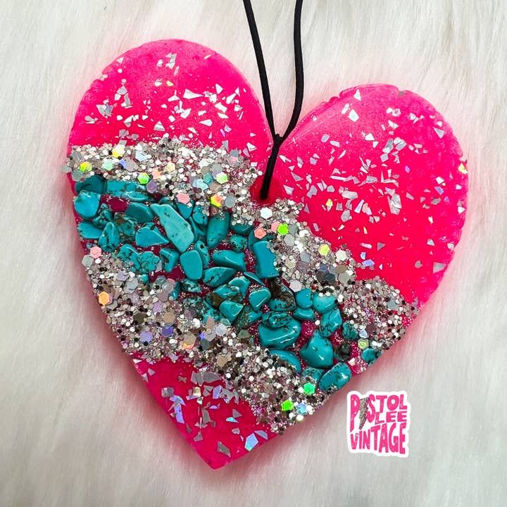 Geode Heart Freshie for wholesale by Pistol Lee Vintage