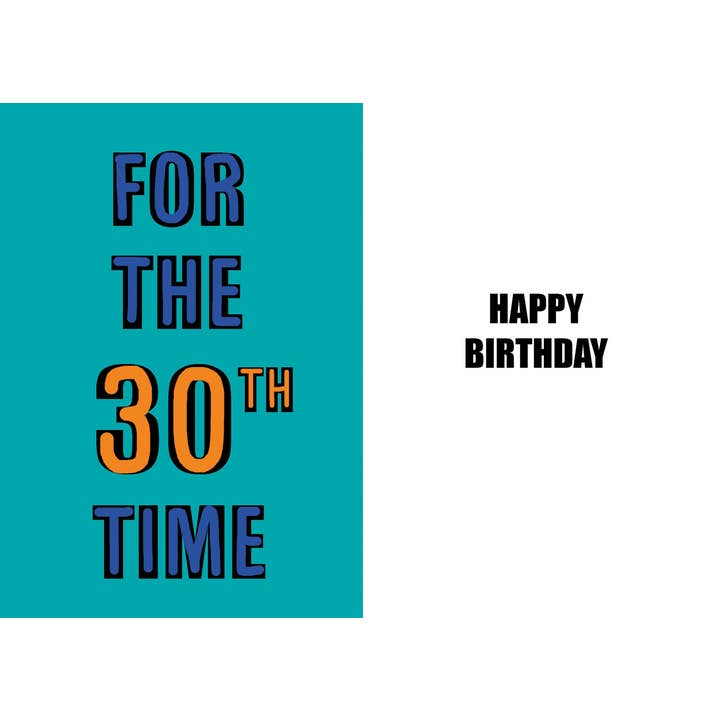 Grappige 30e Verjaardagskaart met Geestige Humor voor wholesale door Duggoons Greeting Cards