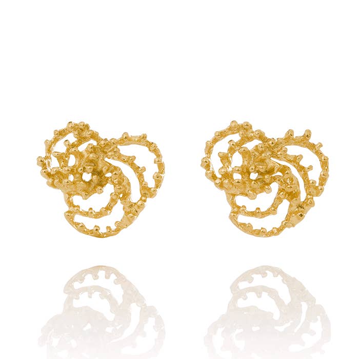 Asterias oorbellen 18k verguld 925 sterling zilver voor wholesale door AURUM by Guðbjörg