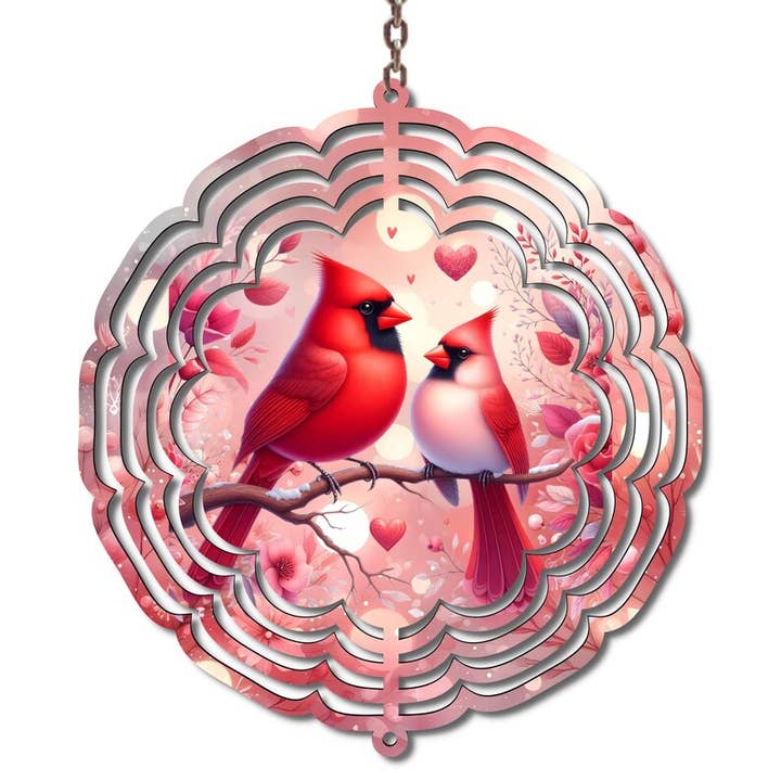 Cardinal Wind Spinner, Valentines Day, Mom Gift for wholesale by Uniquely Designed By Rebecca