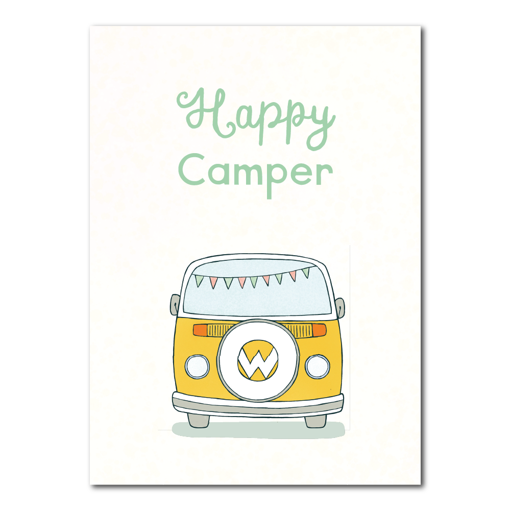Studio Kvinna - Wholesale Everyday Greeting Card - Happy camper postcard0