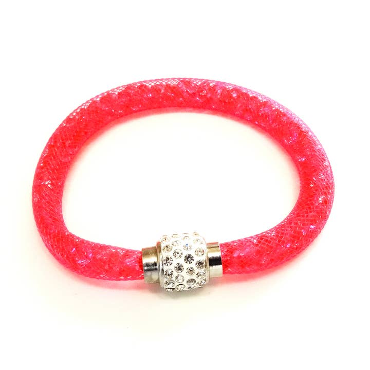Laurent Scott Collection - Wholesale Bangle Bracelet - Venetian Ice Fuchsia Single Bracelet