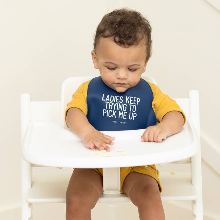 Blue Ladies Pick Me Up Wonder Bib for wholesale on Faire