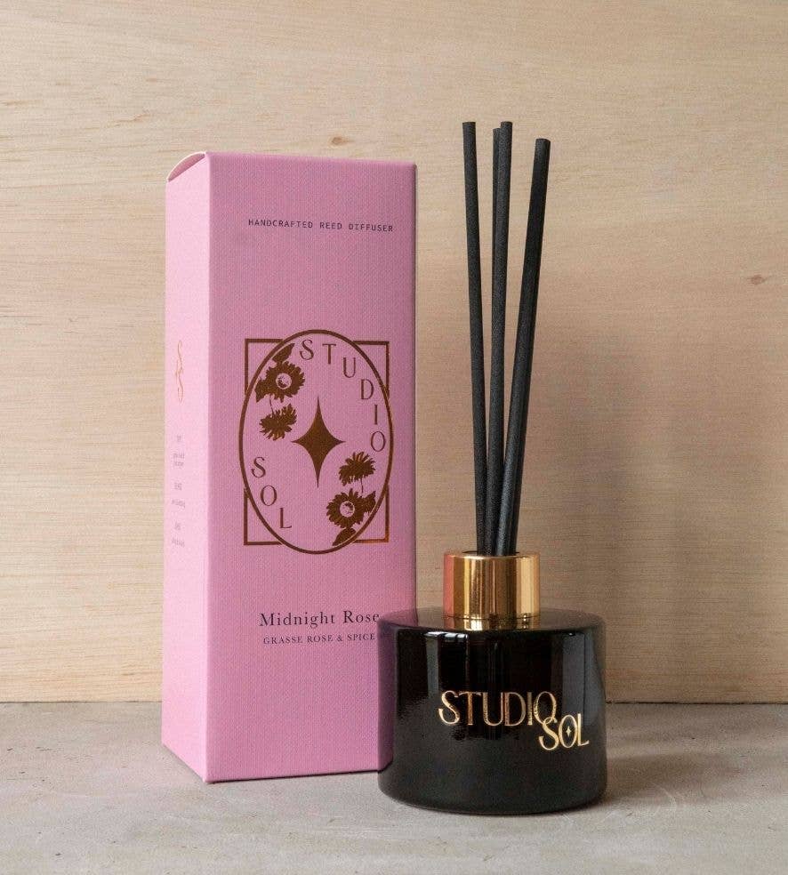Studio Sol Store - Wholesale Reed Diffuser - Midnight Rose Diffuser | Grasse Rose + Spice0