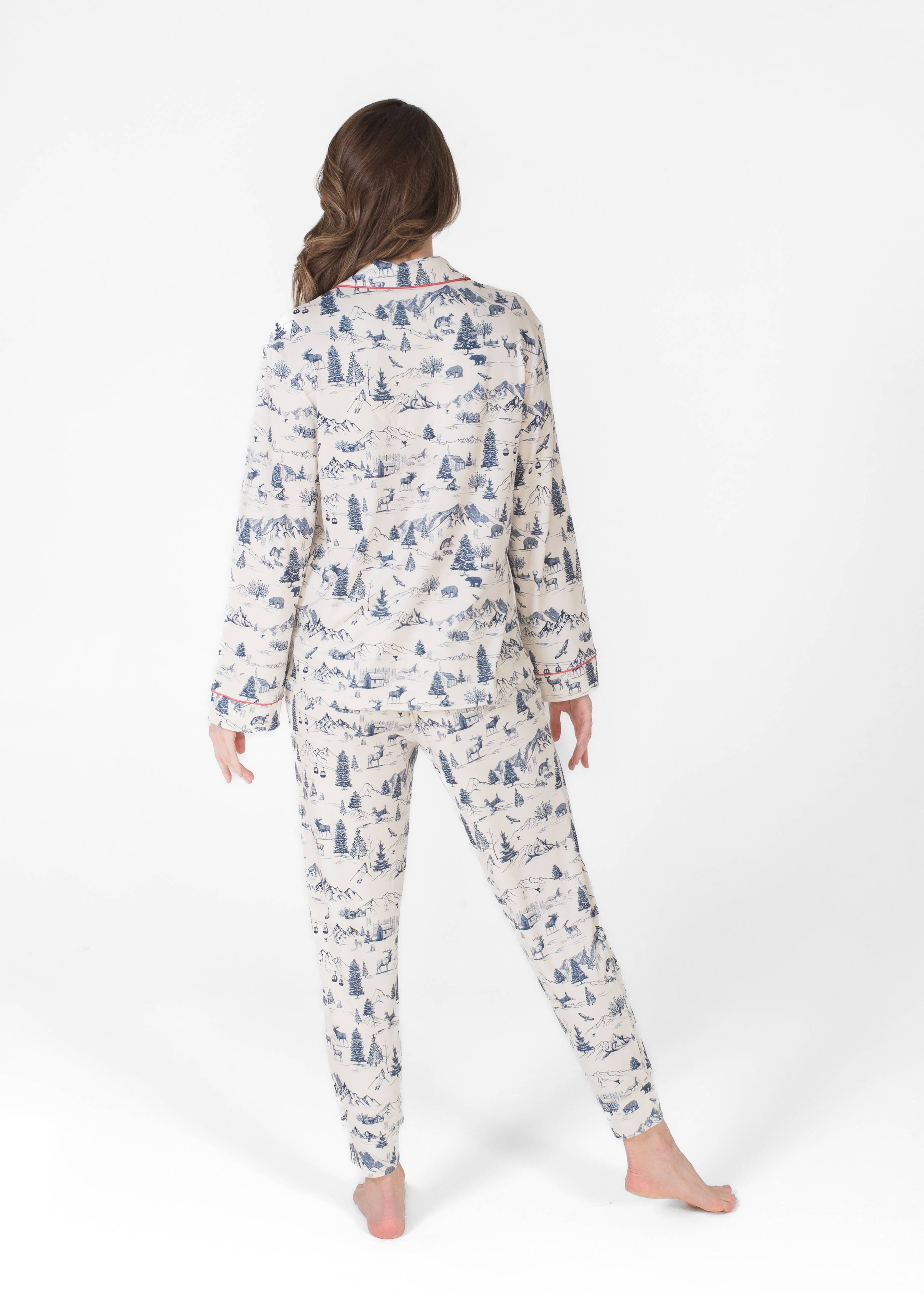 LATTELOVE - Wholesale Sleepwear Set - Women's - LS NOTCH COLLAR TOP & JOGGER PAJAMA GIFT SET15