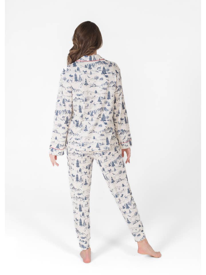 LATTELOVE - Wholesale Sleepwear Set - Women's - LS NOTCH COLLAR TOP & JOGGER PAJAMA GIFT SET15