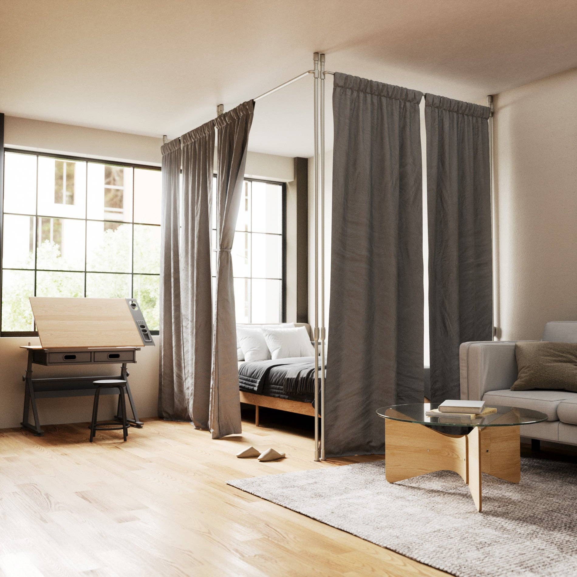 Umbra - Wholesale Curtain - Anywhere Expandable Curtain Rod and Room Divider10