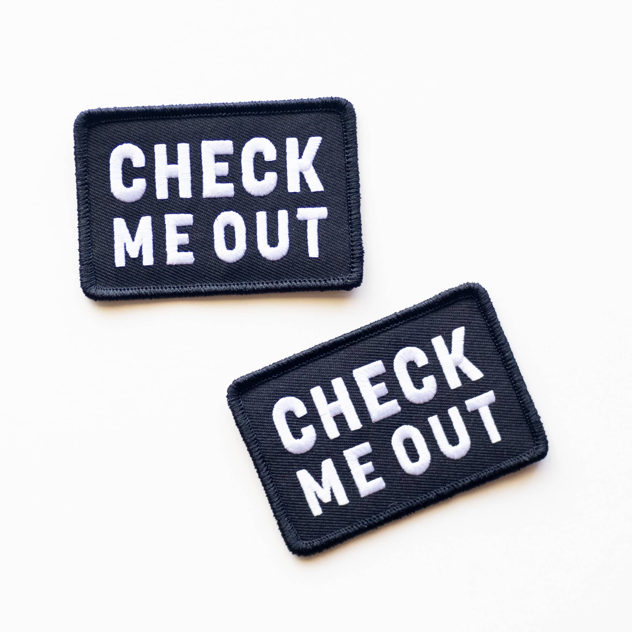 Union Made – wholesale Patch – Check Me Out Embroidered Iron on Patch4