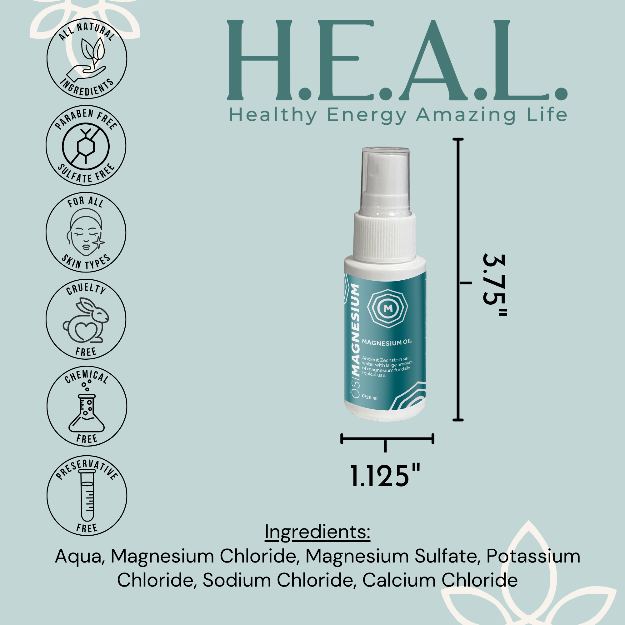 Healthy Energy Amazing Life - Vente Huile pour le bain/corps - ŐSIMAGNESIUM Huile - 1 oz2