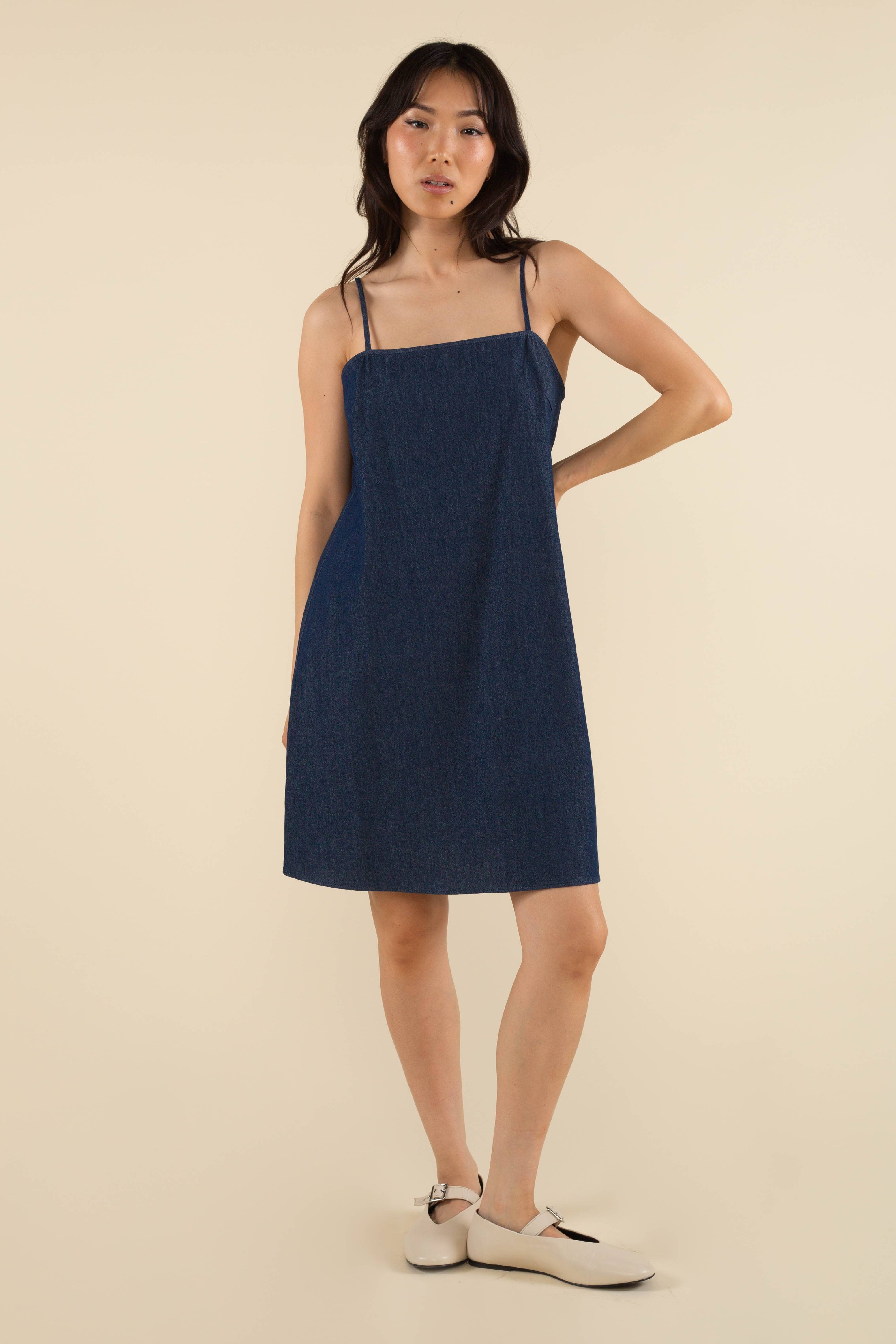 NLT – wholesale Dress – Women's – Abbey Cotton Denim Mini Dress4